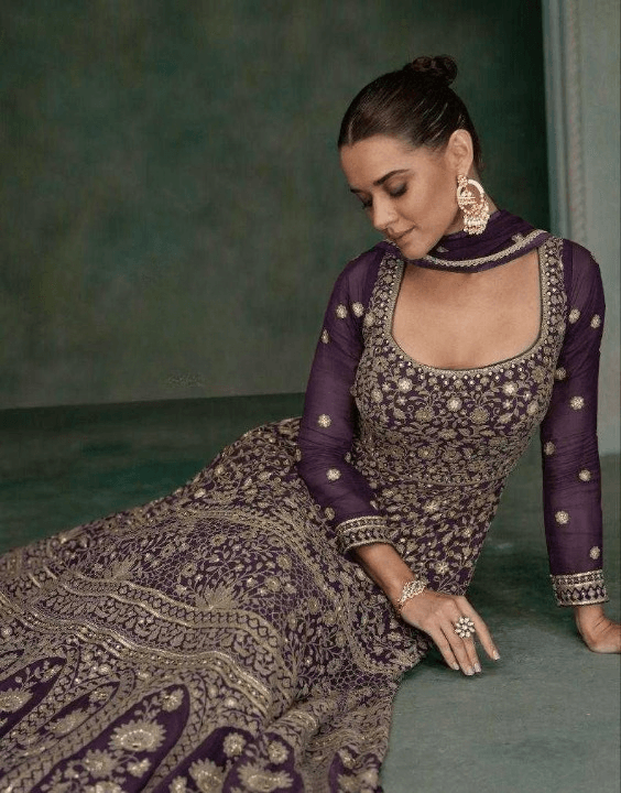 Georgette Embroidery Anarkali Long Gown - MYLUXURY LANE ENTERPRISE